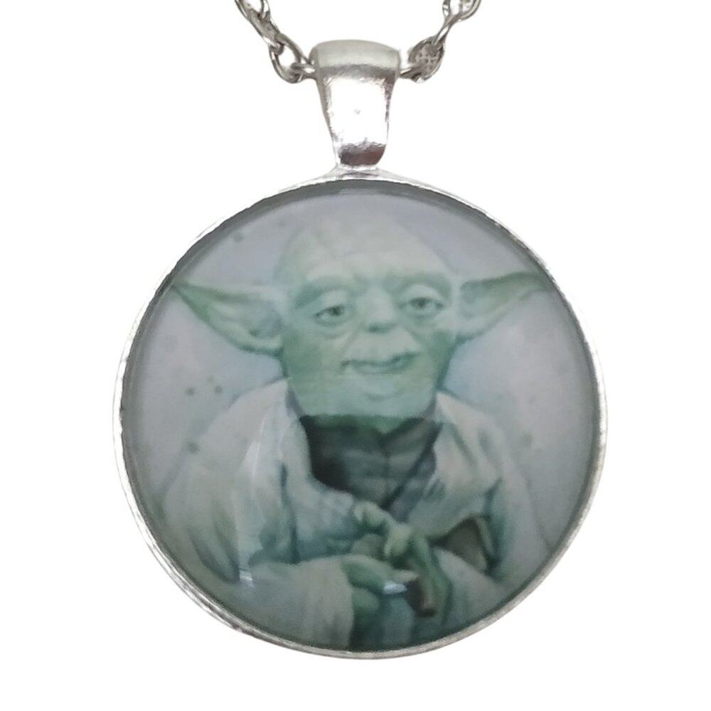 Yoda Cabochon Pendant Necklace